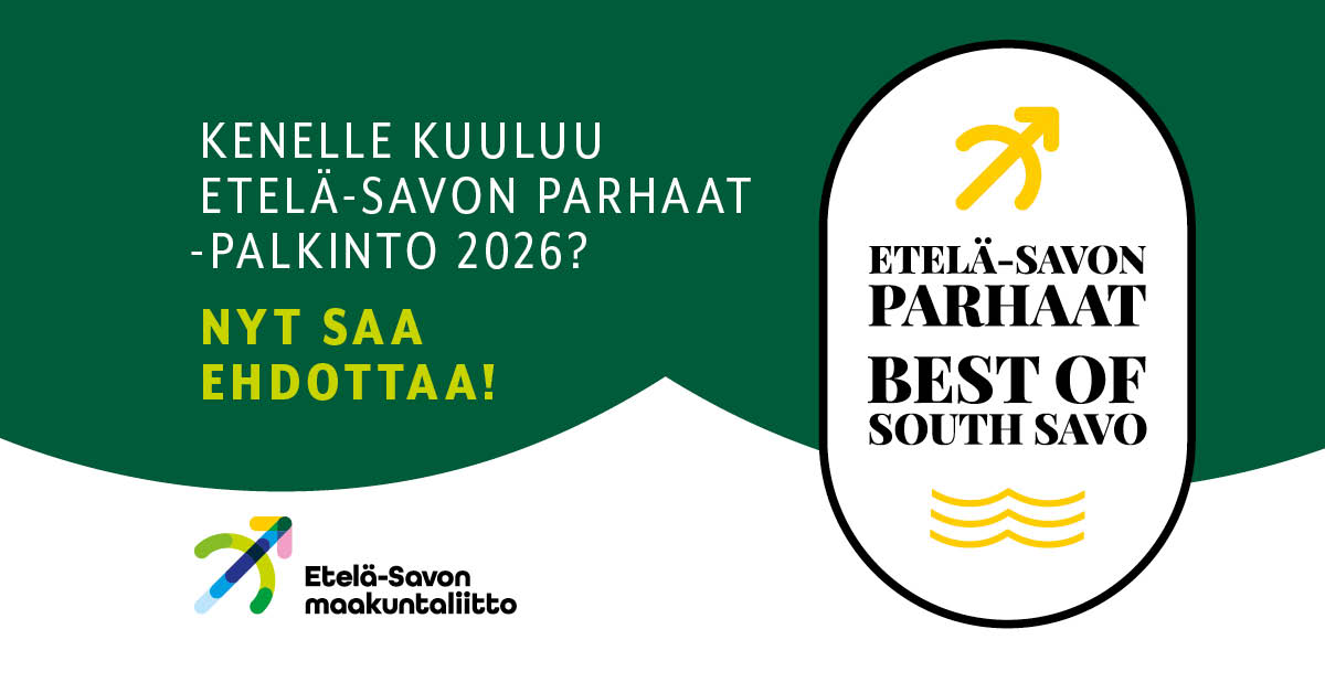Etelä-Savossa etsitään tekoja, tekijöitä ja yhteisöjä, jotka ovat vahvistaneet maakunnan yhteishenkeä, identiteettiä tai myönteistä näkyvyyttä.